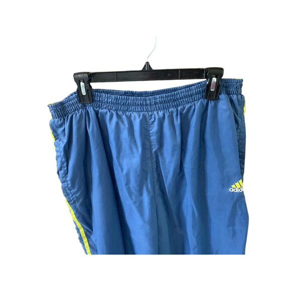 Adidas Vintage Mens Size XL Blue Yellow Tear Away Sweats Sweatpants Pants Jogger - Picture 2 of 4